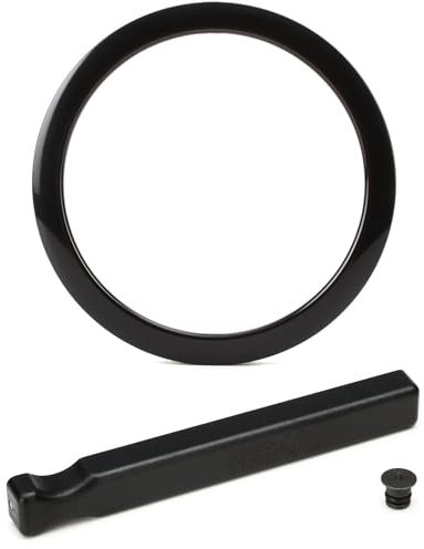 Bass Drum O's Port Hole Ring mit Cutter – 12,7 cm – Schwarz