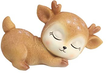 ABOOFAN 1Stk schreibtischdeko Schreibtisch geburtstagseinladungen Desktop-Spielzeug Schreibtischaufsatz Hirschfiguren Kuchendeckel Hirschfiguren aus Harz Wagen schmücken Dekorationen