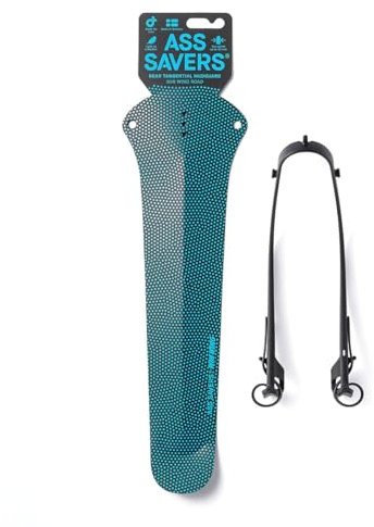 Ass Savers Win Wing 2 Road – Blaue Punkte, Hinterradschutzblech für Gravel-Bikes mit schwarzem Querlenker, Reifenbreiten bis zu 35 mm, ultraleicht, zum Anklippen, einfache Installation und Entfernung,