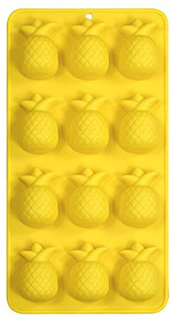 BYUTFA Silikon-Eiswürfelform, Erdbeer-/Ananas-förmige Eisform, leicht zu lösendes Silikonmaterial für Cocktails, Saftgetränke