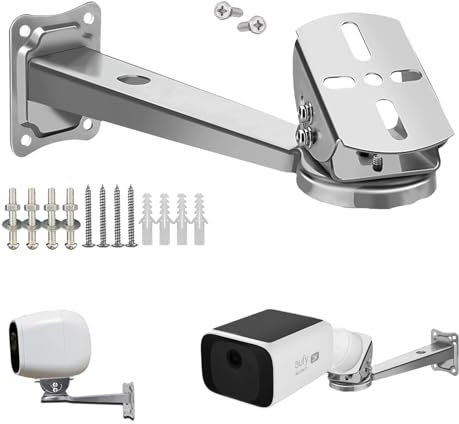 WiTi Stainless Steel Wall Mount Bracket for Surveillance Camera, Extension Arm Holder for Eufy Solocam s220,, Security Surveillance Systems Installing Indoor and Outdoor