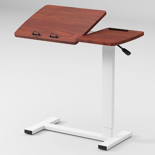 SFNIOKFG Überbetttisch mit Rollen Überbetttisch mit Rollen, multifunktionaler mobiler Schreibtisch fürs Bett, Betttisch – für Computer, kippbare Platte, klappbare Beine, Computer-Arbeitspla