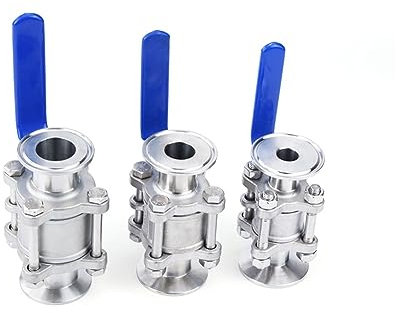 LNWZVMZFV Kugelhahn aus Edelstahl 304 3 / dreiteilig 1,5 Quot; 50,5-mm-Tri-Clamp-Ferrulentyp for Homebrew-Tagebuch(3/4)