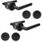 Probrico Matte Black Door Levers On Rose Liberty Door Handle Set,Bathroom Door Handle Set with Round T-Bar Internal Door Handles and Bathroom Lock Thumb Turn & Release Set 2 Pack,No Latch Included