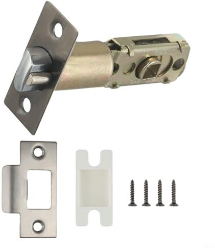 HpLive Türriegel, röhrenförmiger Riegel, 45 Grad 60 cm oder 70 cm Verstellbarer, Einsteck-Innentürschloss für Zimmertüren(Silber)