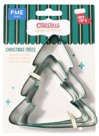 PME Navidad Set de 3 Cortadores de Galletas - Árboles de Navidad