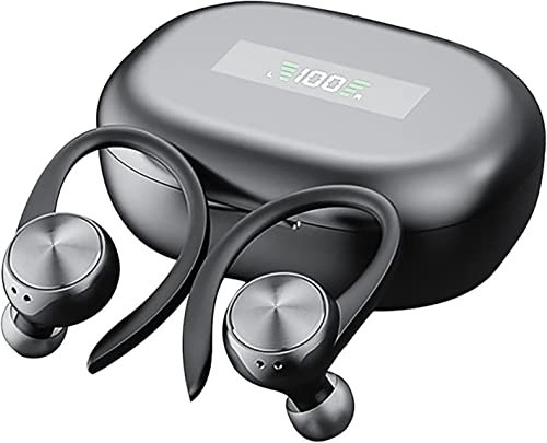 HOUDISAM Cuffie Bluetooth, Cuffie da Corsa Auricolari Wireless, Cuffie Sportive sopra l'orecchio Auricolari Resistenti al Sudore con Display Digitale, Auricolari Wireless