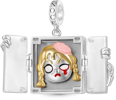 GNOCE Charm Pendentif Walking Dead Carl Grimes Pendentif En Argent Sterling 925 Beads Charms Pour Femmes Et Filles Cadeau De Bijoux Pour Fan De Cinéma (Porte ouvrante rôdeur)