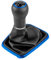 Youzzei VW Schaltknauf mit Schaltsack, Manuell Schaltknauf 5 Gang 23mm für VW Golf 4 IV Rahmen Knauf Plug Play Ersatzteil 1J0711113 Schalthebel,Leder und ABS-Kunststoff VW golf 4 Schaltknauf - Blau