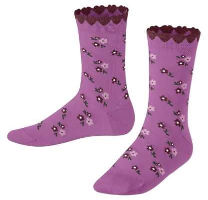 FALKE Unisex Kinder Ditsy Flowers Socken Baumwolle atmungsaktiv