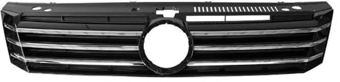 DZSYANJIASM Kühlergrill 2012 2013 2014 2015 Für VW Für Passat B7 Frontstoßstange Mitte Grille Glanz Schwarz Grill Mesh Kühlergrille(Schwarz)