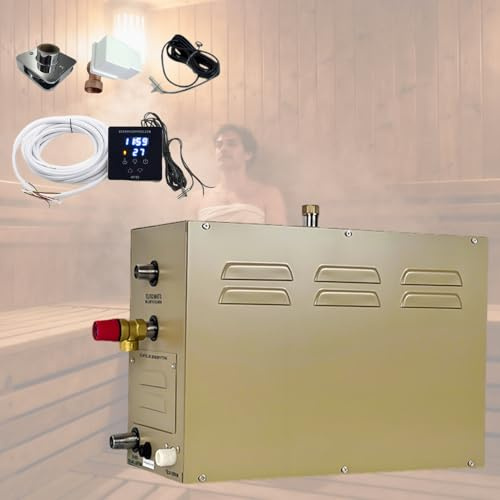 UORDBY Dampfduschen-Set, 3–12 kW, Aromatherapie-Dampfkopf, selbstentleerendes System, LED-Touchscreen-Steuerung, für Private und gewerbliche Sauna, Dusche, Bad und Spa 4.5KW