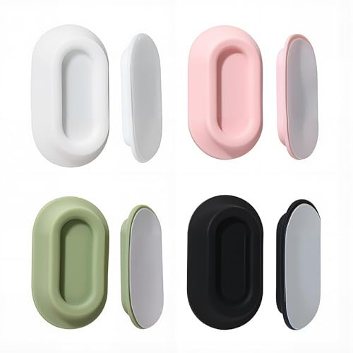 4pcs Magnetic remote control holder wall mounted, No Drill Strong Adhesive Remote Holder Wall Mount Organizer for Air Conditioner & TV Remotes, Fan Remote Control Silicone Wall Holder Multicolor