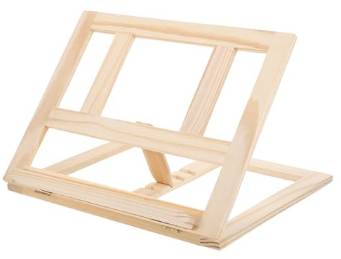 ORFOFE Wooden Puzzle Box Lid Easel Bracket Adjustable Viewing Angle Portable Puzzle Case Lid Holder Stand for Home and Travels Beige Foldable Jigsaw Case Display Organizer