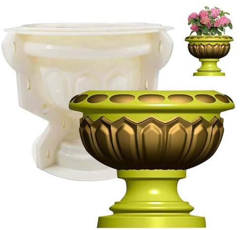 Stampo per fioriera in cemento 1900 g, modello vaso di fiori, strumento per modellatura del calcestruzzo, cornice per artigianato artistico, accessorio per stampaggio fatto a mano | per la decorazione