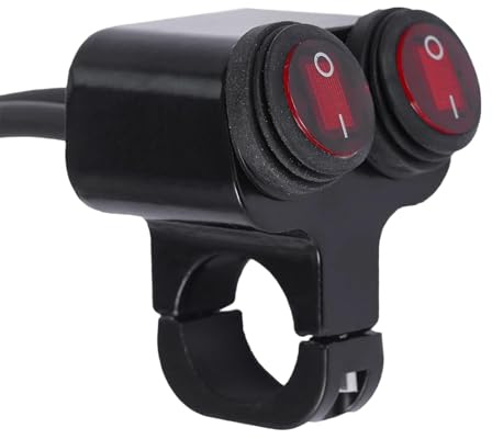 Steuertaste für Motorradlenker, einfache Installation mit Anti-Vibration, Steuerung des Scheinwerfers am Motorradlenker, für Erwachsene beim Pendeln, Nachtfahrten, Touring und Stadtradfahren