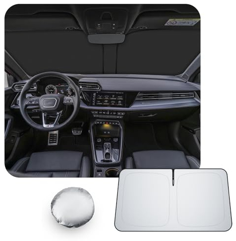 [Upgrade] CDEFG Compatible con Audi A3 8Y 2021-2025 2026 Parasol Cubiertas Parasol Anti UV Parabrisas Delantero Parabrisas Auto Parasol Accesorios