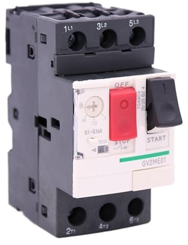 GV2ME01 Disjoncteur moteur à bornes à vis thermomagnétiques 3P 0,1-0,16A