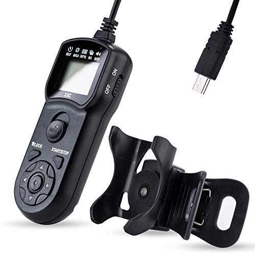 JJC Telecomando Intervallometro Scatto Remoto LCD Timer con Treppiedi del Morsetto per Sony Alpha A6600/A6000/A7II/A7R/A7RII/A7RM4/A7S/A7SII/A9/HX90/HX300/RX1RII/RX100M7/ZV-1 Sostituzione RM-SPR1