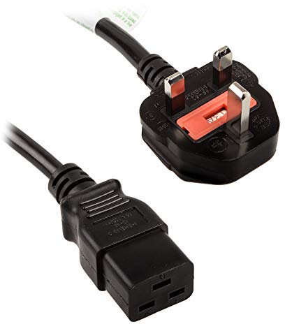 KOLINK Cable Alimentation Premium 1,8m (Type G) - IEC-C19 Câble Alimentation PC - Câble Dalimentation Sûr Et Bonne Qualite - Cable EU - Noir