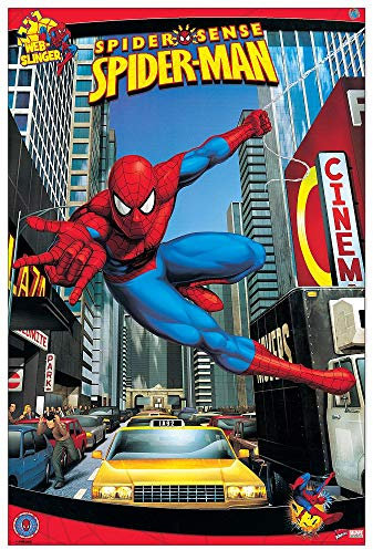 Artopweb Spiderman NYC Panneaux Decoratifs, Bois d'ingénierie, Multicolore, 60x90 Cm