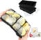 LessMo Eiswürfelform, 2er Pack XXL Silikon Eiswürfelbehälter mit Deckel, BPA-Frei Für 16 Große Eiswürfel (5cm) [Updated] (Schwarz)