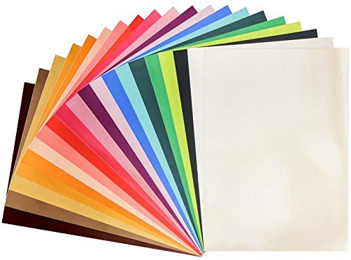 Ideen mit Herz Spiegel-Karton | Metallpapier | Bastelpapier metallic | 20 Bogen | Din A4 (bunt | 180g/qm)