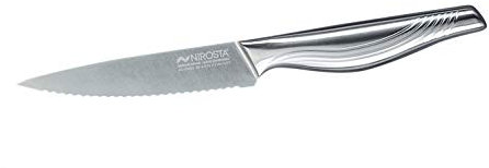Nirosta Swing Nirosta Cuchillo de cocina dentado, Cuchillo multiusos de acero inoxidable, Cuchillo Universal, Mango ergonómico y antideslizante, Cuchillo de chef especialmente afilado,11-22,5cm,1ud