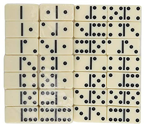 Zerodis Melamin Domino IX Kinder pädagogisches Spielzeug Gehirntraining Intelligenz Puzzle Domino Puzzle Spiel(Schwarz)