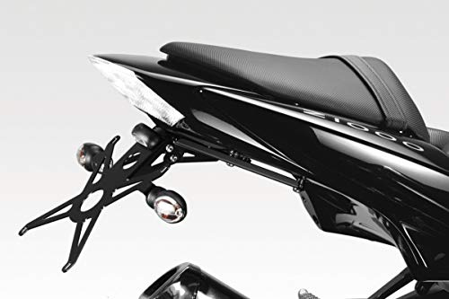 Z1000 2007/09 - Kit Targa (R-0599) - Portatarga Inclinazione Regolabile - Luce LED e Minuteria Inclusi - Accessori De Pretto Moto (DPM Race) - 100% Made in Italy