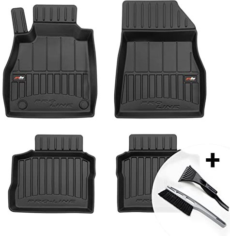 moto-MOLTICO 3D Gummimatten Auto, 4-teiliges Set, Allwetter Gummi Fußmatten, Antirutsch & Wasserfest Autoteppiche - passend für Nissan Micra V K14 ab 2016
