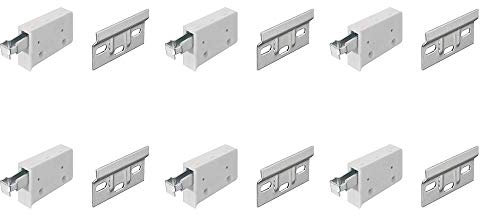 Hanging Bracket + Wall Mounting Plate 63mm for Kitchen Cabinet Cupboard & Overhead Hanging - 150kg Load Capacity x6
