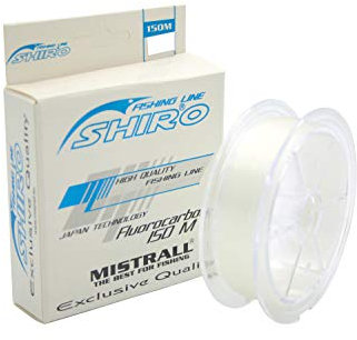 Mistrall - Lenza da pesca Shiro con rivestimento in fluorocarbonio, spessore 0,12-0,35 mm, spessore 0,28 mm, 11,50 kg