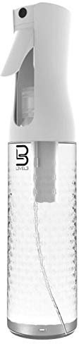 L3VEL3 Beveled Spray Bottle - Distributes Water Evenly - Effectively Covers Large Areas - Produces Powerful, Continuous Mist - Easy and Comfortable to Hold - Innovative Design - White Clear - 300 ml