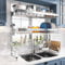 MAJALiS Over The Sink Dish Rack, 3 Tier 304 Stainless Steel Large Dish Drying Rack, Adjustable Width Over Sink Drainer Rack with Utensils Holder and 10 Hooks (Sliver, 25.5-35.5)