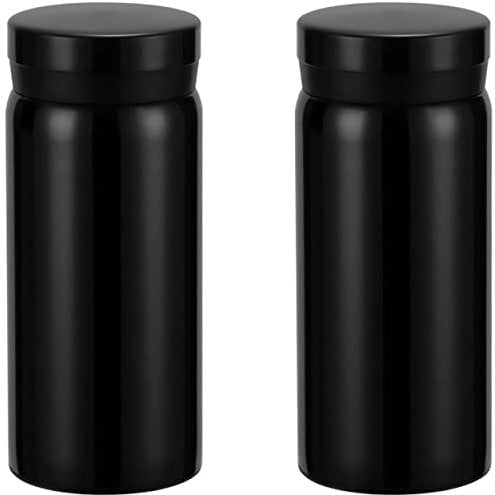 Dadamong 2-Pack Mini Pocket Tumbler Bottle 6 Ounce, Stainless Steel Small Portable Vacuum Insulated Travel Mug with Leak Proof Lid, Tea Water Cream Coffee Cup for Camping Travel Workout Walk