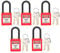 Lockout-Tagout-Schlösser 5 Sätze Lockout-Schloss 2 Schlüssel Pro Schloss Staubdichtes Nylon-Sicherheitsvorhängeschloss aus Nylon für Lock-Out-Tag-Out, vorhängeschlösser mit schlüssel(rot)
