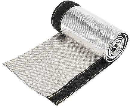 X AUTOHAUX Cache-chaleur pour voiture 3,8 cm ID 42,7 cm de gaine aluminisée à protection tubulaire