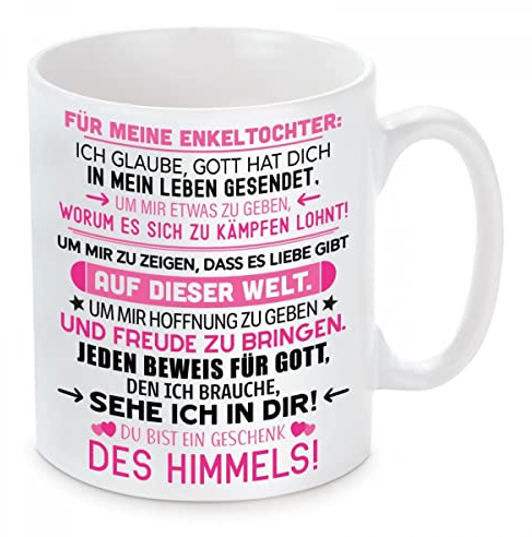 Tasse mit Motiv - Für meine Enkeltochter, Geschenk des Himmels