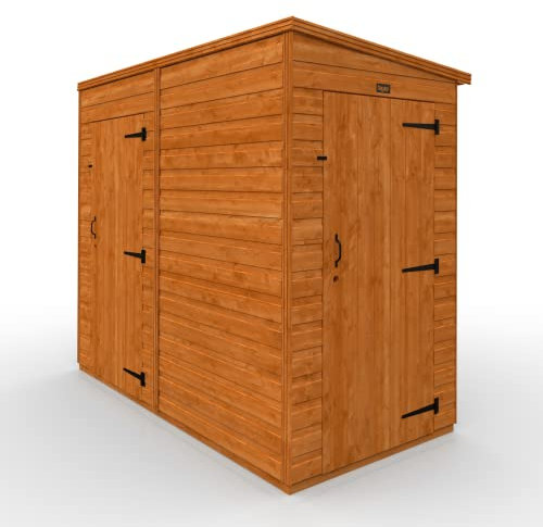 TigerFlex Shiplap Pent 2 Door Windowless Wooden Garden Shed 8 x 4 ft