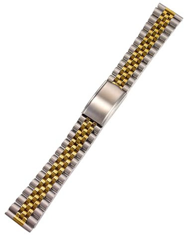 18 mm 316L Edelstahl, flaches Ende, gebürstet, poliert, Jubilee-Uhrenarmband, Herren-Uhrenarmband aus Edelstahl (18 mm)