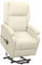 KOIECETA Massagesessel mit Aufstehhilfe Heizung Aufstehsessel Relaxsessel Fernsehsessel Liegesessel Ruhesessel Polstersessel TV Sessel Stoff (Creme)