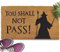 You Shall Not Pass Fußmatte, 76.2x43.2 cm, Willkommensmatte You Shall Not Pass, lustige Herr der Ringe, Fußmatte, Geeky Fußmatte, The Hobbit Merchandise humorvolle Fußmatten, Gamer Fußmatte