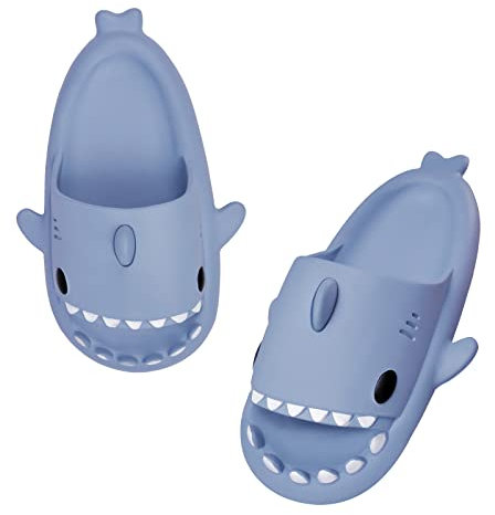 RXLLDOLY Shark Slides, Hai Hausschuhe Damen Herren, Shark Slippers, Cloud Shark Slides, Rutschfest Verdicken Weich Damen Haifisch Schlappen