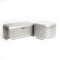 LOVELLO KitchenCraft Set of Gift-Tagged Shadow Grey Textured Cake Tin 26x26x19cm, Bread Bin 42x22x19cm