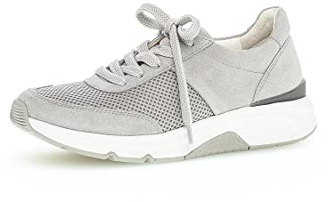 Gabor Damen Low-Top Sneaker, Frauen Halbschuhe,Wechselfußbett,straßenschuhe,Strassenschuhe,Sportschuhe,Freizeitschuhe,Light Grey,38 EU / 5 UK