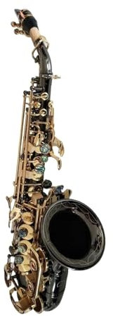 saxophon Sopran-Saxophon, Gebogenes B-Saxophon, Musikinstrumente, Lack-Gold-Messing-Mundstück