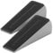 Premium Chrome Zinc Alloy Rubber Door Stop, Anti-Skid, Heavy Duty Door Stoppers for Floor with Superior Grip for All Floor Types, Door Wedges Indoors, 2 Pack