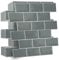 WALPLUS Upgrade Thicker 3D Kitchen Tiles Self Adhesive Sticky Back Tiles 30x15 cm (12x6) Peel and Stick Wall Tiles Removable Stick on Bathroom Tiles Grey Metro Subway Stick on Wall Tiles 20 PCS