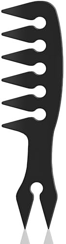 Wide Tooth Combs,Texture Comb for Hair Styling Men Women Barber Black